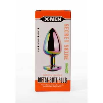 X-MEN Secret Shine Metal Butt Plug Rainbowheart S