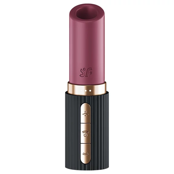 Satisfyer Pro 2 Kiss - léghullámos rúzs vibrátor (fekete)