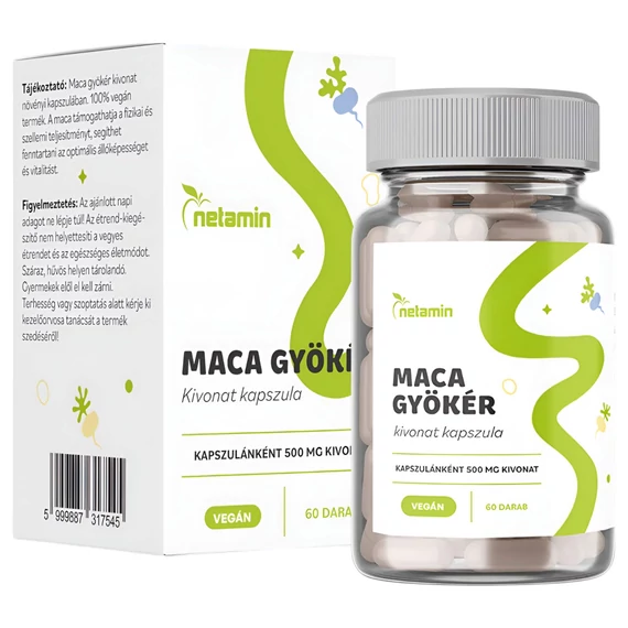 Netamin Maca 500 mg - étrend-kiegészítő kapszula (60db)