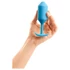 Kép 5/5 - b-vibe Snug Plug 3 - dupla golyós anál plug (180g) - kék