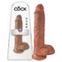 Kép 1/4 - King Cock 10 herés nagy dildó (25 cm) - barna