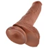 Kép 4/4 - King Cock 10 herés nagy dildó (25 cm) - barna