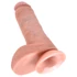 Kép 4/5 - King Cock 8 herés dildó (20 cm) - natúr