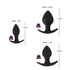Kép 7/7 - Black Velvet - szilikon anál plug szett (3 részes) - fekete