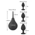 Kép 8/8 - Black Velvet - anál plug szett (4 részes) - fekete