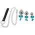 Kép 1/10 - You2Toys - Butt Plug Set - anál plug szett pórázzal (ezüst)