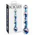Kép 1/5 - Icicles No. 08 - hullámos, kétvégű, üveg dildó (áttetsző-kék)