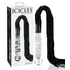 Kép 1/5 - Icicles No. 38 - bőr korbács és üveg dildó (átlátszó-fekete)