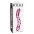 Kép 3/5 - Icicles No. 55 - kétvégű, G-pont üveg dildó (pink)