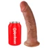 Kép 2/5 - King Cock 9 - tapadótalpas élethű dildó (23cm) - sötét natúr
