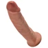 Kép 4/5 - King Cock 9 - tapadótalpas élethű dildó (23cm) - sötét natúr