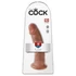 Kép 1/5 - King Cock 9 - tapadótalpas élethű dildó (23cm) - sötét natúr