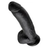 Kép 4/5 - King Cock 9 - nagy tapadótalpas, herés dildó (23cm) - fekete