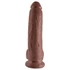 Kép 3/5 - King Cock 9 - nagy tapadótalpas, herés dildó (23cm) - barna