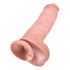 Kép 5/5 - King Cock 11 - tapadótalpas, herés dildó (28cm) - natúr
