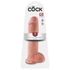 Kép 1/5 - King Cock 11 - tapadótalpas, herés dildó (28cm) - natúr