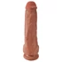 Kép 3/5 - King Cock 11 - tapadótalpas, herés dildó (28cm) - sötét natúr