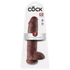 Kép 1/5 - King Cock 11 - nagy tapadótalpas, herés dildó (28cm) - barna