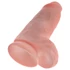 Kép 5/5 - King Cock 9 Chubby - tapadótalpas, herés dildó (23cm) - natúr