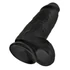 Kép 5/5 - King Cock 9 Chubby - tapadótalpas, herés dildó (23cm) - fekete