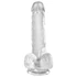 Kép 3/5 - King Cock Clear 6 - tapadótalpas, herés kis dildó (15cm)