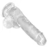 Kép 5/5 - King Cock Clear 6 - tapadótalpas, herés kis dildó (15cm)