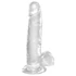 Kép 2/5 - King Cock Clear 7 - tapadótalpas, herés dildó (18cm)