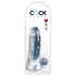 Kép 1/5 - King Cock Clear 7 - tapadótalpas, herés dildó (18cm)