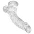 Kép 3/4 - King Cock Clear 7,5 - tapadótalpas, herés dildó (19cm)