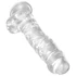 Kép 4/5 - King Cock Clear 8 - tapadótalpas, herés dildó (20cm)