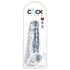 Kép 1/5 - King Cock Clear 8 - tapadótalpas, herés dildó (20cm)