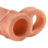 Kép 3/4 - X-TENSION Perfect 2 - heregyűrűs péniszköpeny (19cm) - natúr