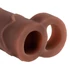 Kép 3/4 - X-TENSION Perfect 2 - heregyűrűs péniszköpeny (19cm) - sötét natúr