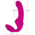 Kép 6/7 - Strepless Strap-On - felcsatolható vibrátor (pink)