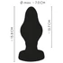 Kép 9/9 - ANOS - bordázott puha anál plug - 7cm (fekete)