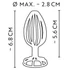 Kép 8/8 - ANOS Metal (2,8cm) - kalitkás acél anál plug (ezüst)