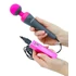 Kép 3/4 - PalmPower Wand - masszírozó vibrátor powerbankkal (pink-szürke)