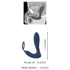 Kép 11/11 - You2Toys Prostata Plug - rádiós anál vibrátor péniszgyűrűvel (kék)