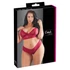 Kép 1/7 - Cottelli Plus Size - puha csipke melltartó szett (piros)