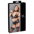 Kép 1/9 - Cottelli Bondage - csipkés fényes fehérnemű szett (4 részes)