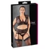 Kép 1/9 - Cottelli Plus Size - strasszos, csipke fehérnemű szett (fekete)