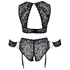 Kép 10/10 - Cottelli Bondage Plus Size - csipke melltartó szett (fekete)