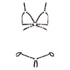 Kép 5/6 - Cottelli Bondage - fényes dísz testhám bikini (fekete)