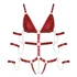 Kép 7/8 - Bad Kitty - szegecses bondage body (piros)