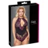 Kép 1/6 - Cottelli Plus Size - virágos body (fekete-lila)