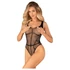 Kép 1/4 - Obsessive B336 - áttetsző, nyitott necc body (fekete) - S-L