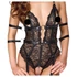 Kép 3/7 - Cottelli Bondage - nyitott csipke body (fekete)
