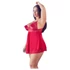 Kép 3/6 - Cottelli Plus Size - csipkés, lenge babydoll (piros)