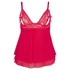 Kép 5/6 - Cottelli Plus Size - csipkés, lenge babydoll (piros)