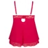 Kép 6/6 - Cottelli Plus Size - csipkés, lenge babydoll (piros)